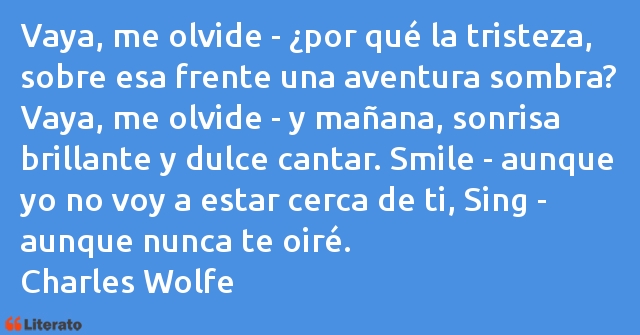 Frases de Charles Wolfe