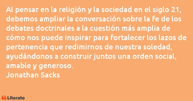 Frases de Jonathan Sacks