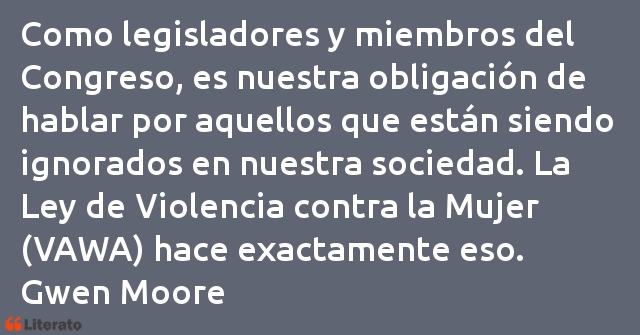 Frases de Gwen Moore