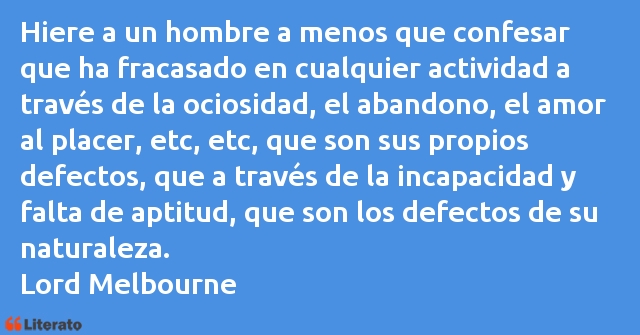 Frases de Lord Melbourne