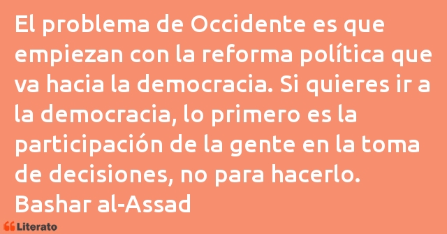 Frases de Bashar al-Assad