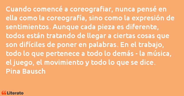 Frases de Pina Bausch