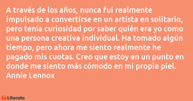 Frases de Annie Lennox