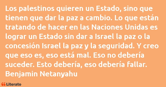 Frases de Benjamin Netanyahu