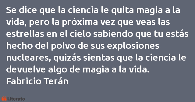 Frases de Fabricio Terán