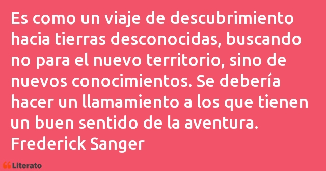 Frases de Frederick Sanger
