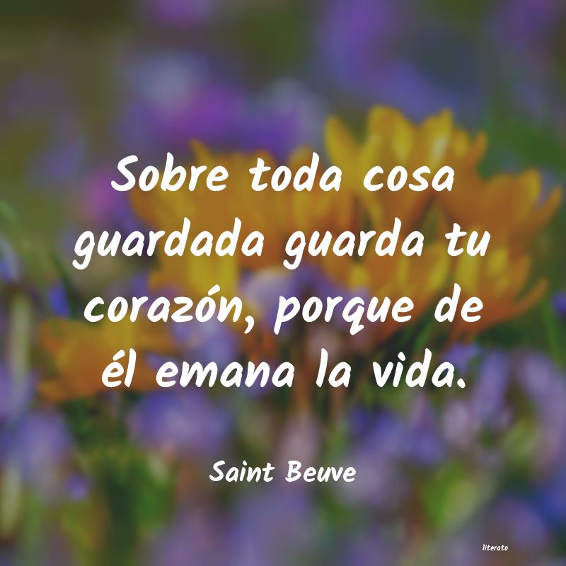 frases de Saint Beuve