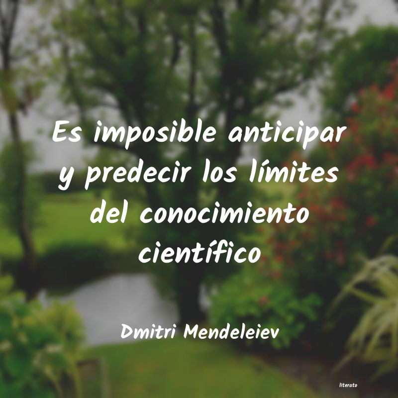 frases de Dmitri Mendeleiev