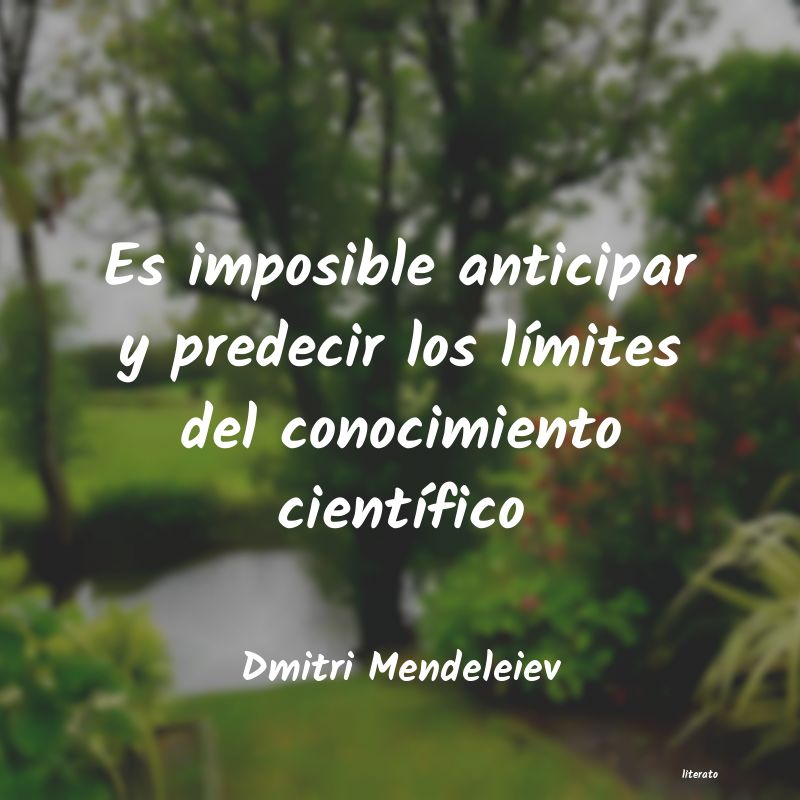 Frases de Dmitri Mendeleiev