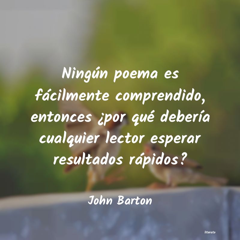 Frases de John Barton