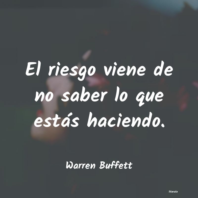 frases de Warren Buffett