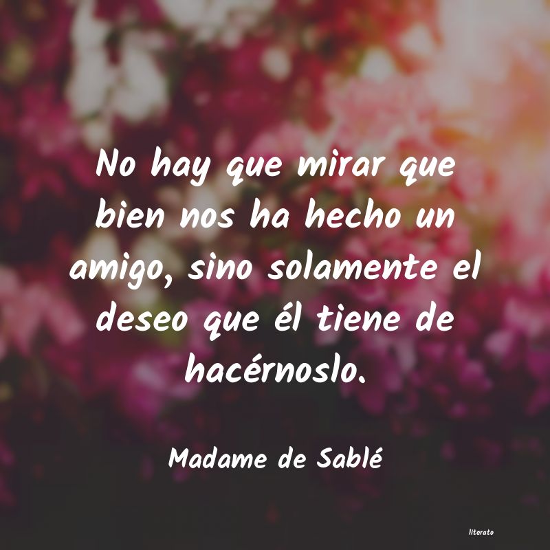 frases de Madame de Sablé