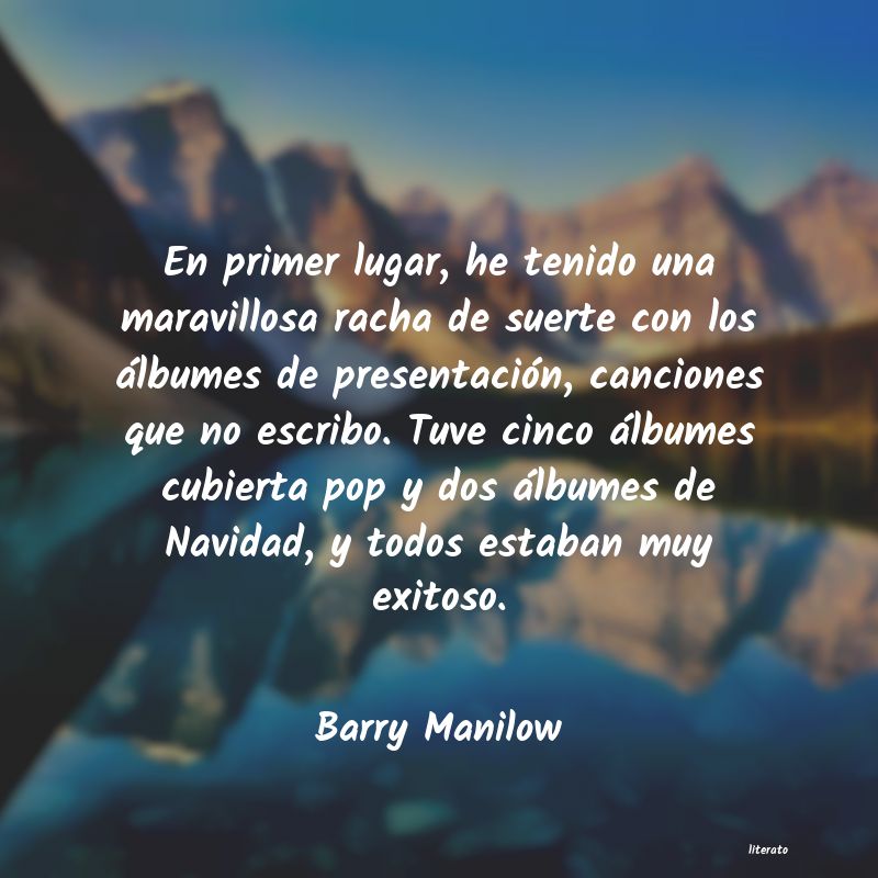 Frases de Barry Manilow