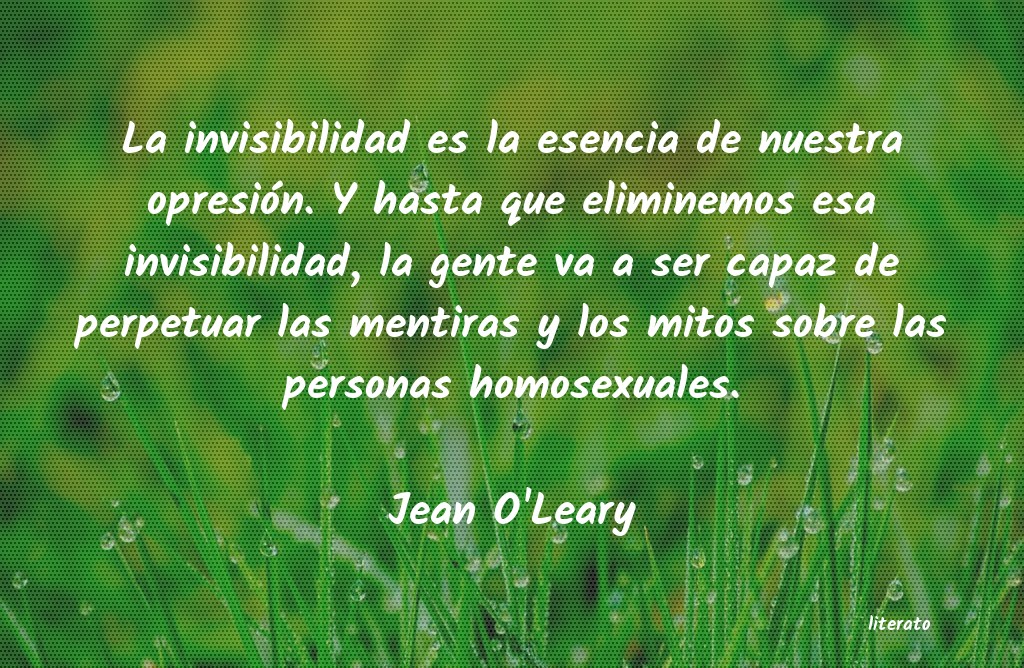 frases de Jean O'Leary