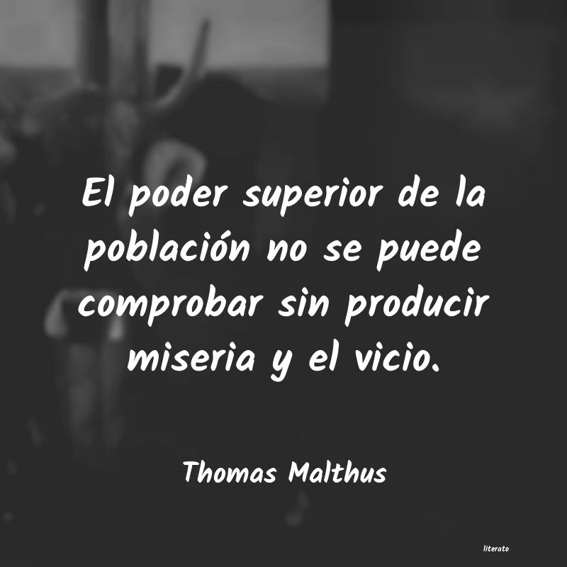frases de Thomas Malthus