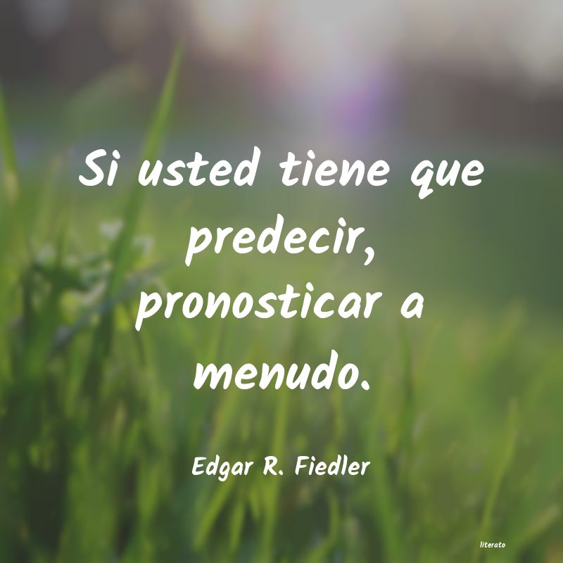 Frases de Edgar R. Fiedler