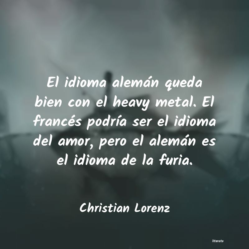 Christian Lorenz: El idioma alemán queda bien c