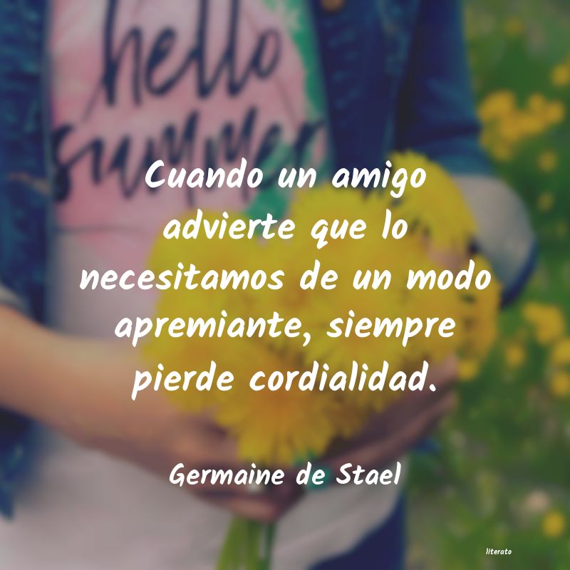 Frases de Germaine de Stael