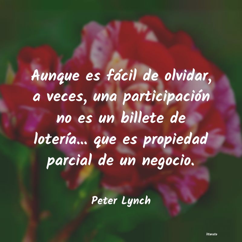 Frases de Peter Lynch