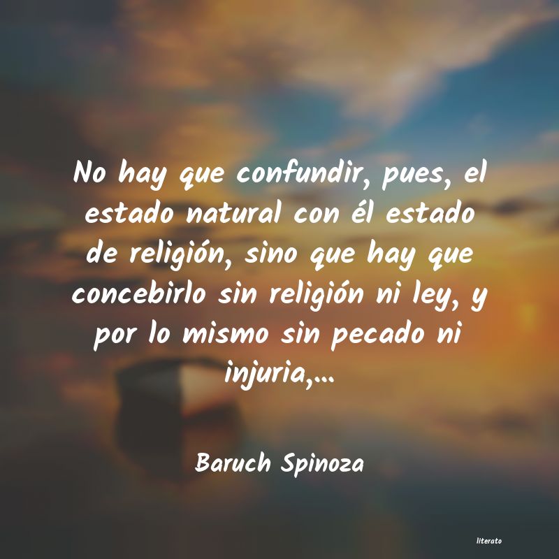 Frases de Baruch Spinoza