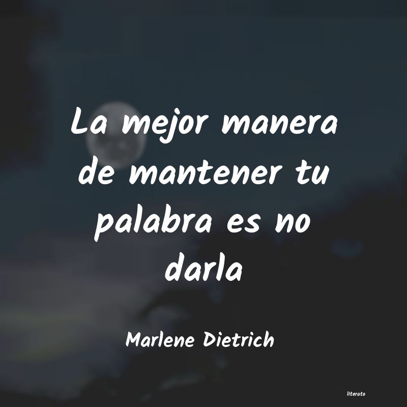 frases de Marlene Dietrich