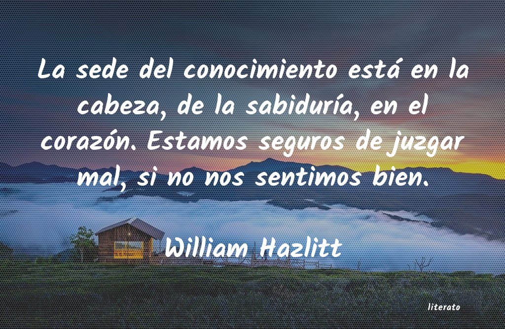 Frases de William Hazlitt