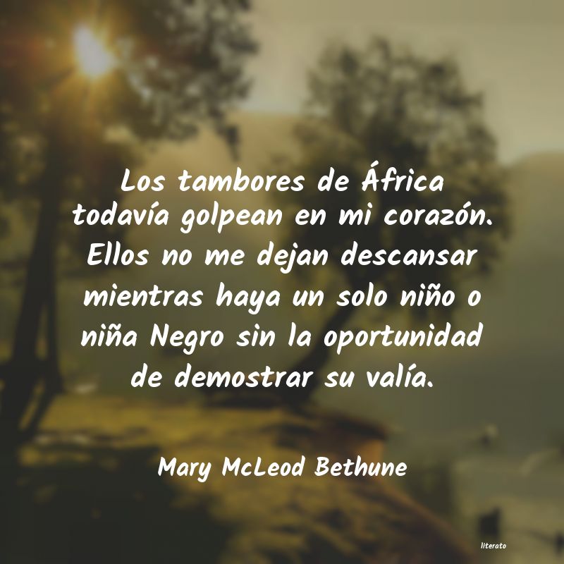 frases de Mary McLeod Bethune