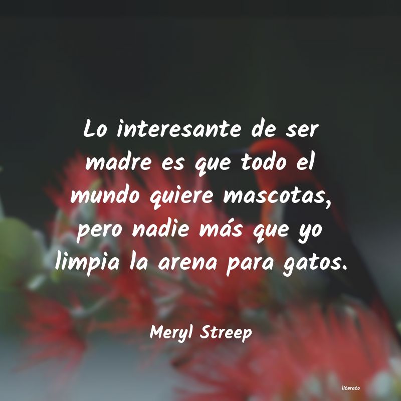 Meryl Streep: Lo interesante de ser madre es