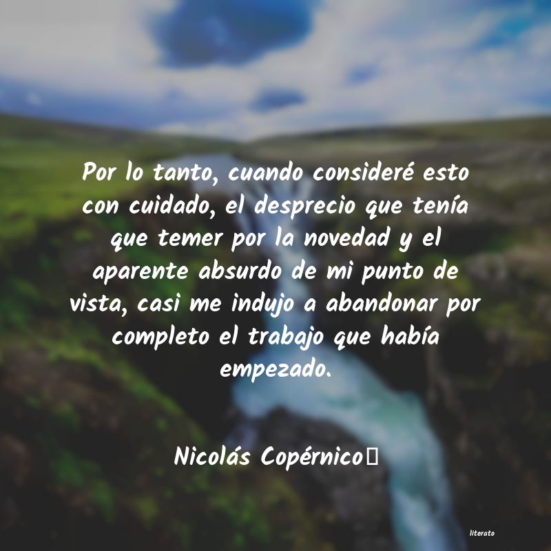 frases de NicolÃ¡s CopÃ©rnico	