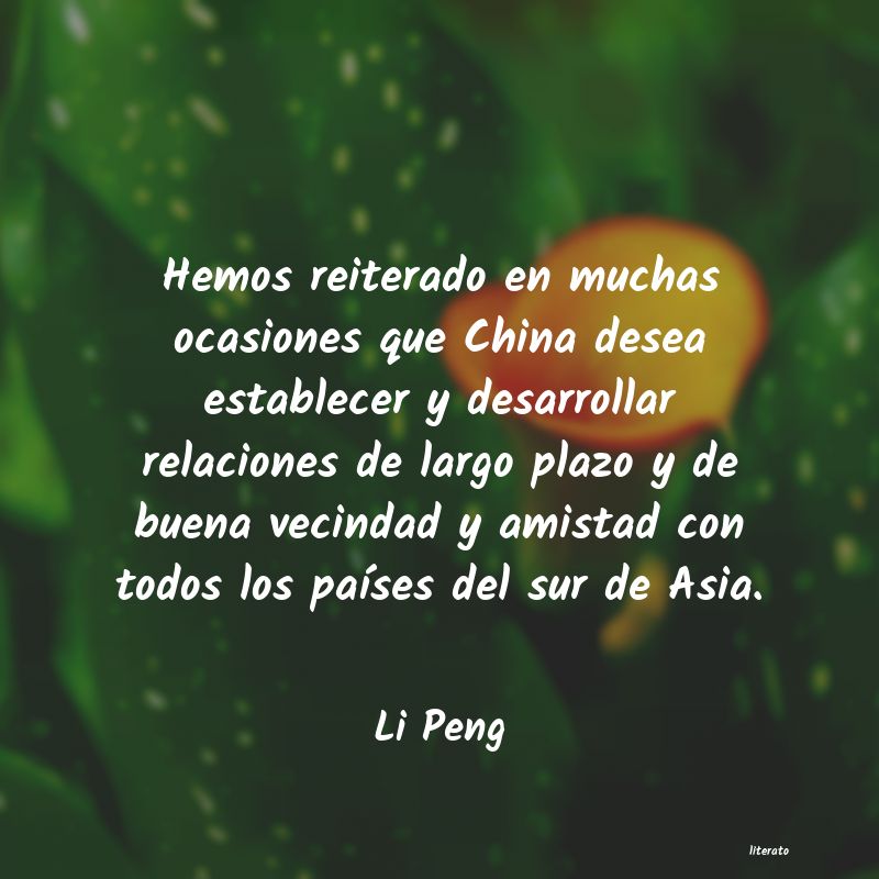 frases de Li Peng
