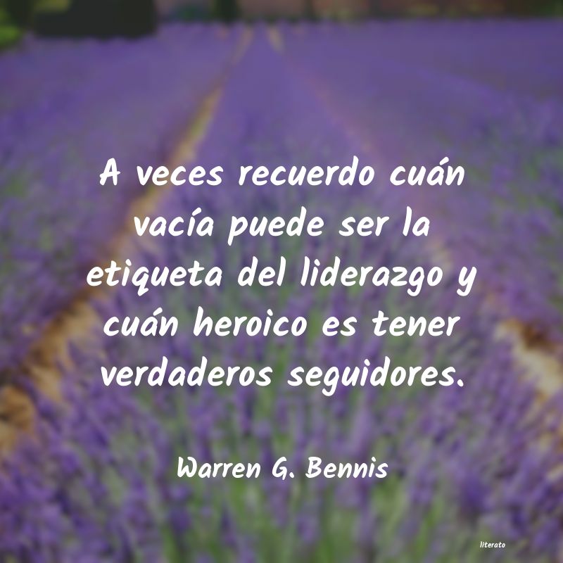warren bennis liderazgo