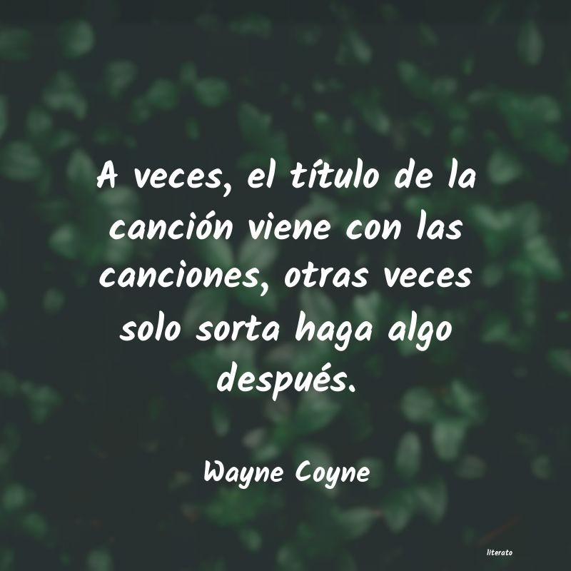 Frases de Wayne Coyne