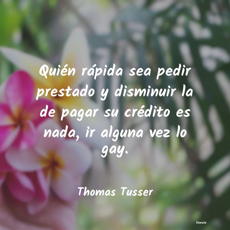 frases de Thomas Tusser