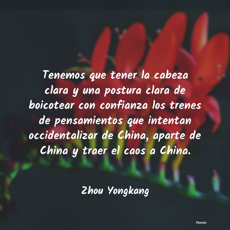 Frases de Zhou Yongkang