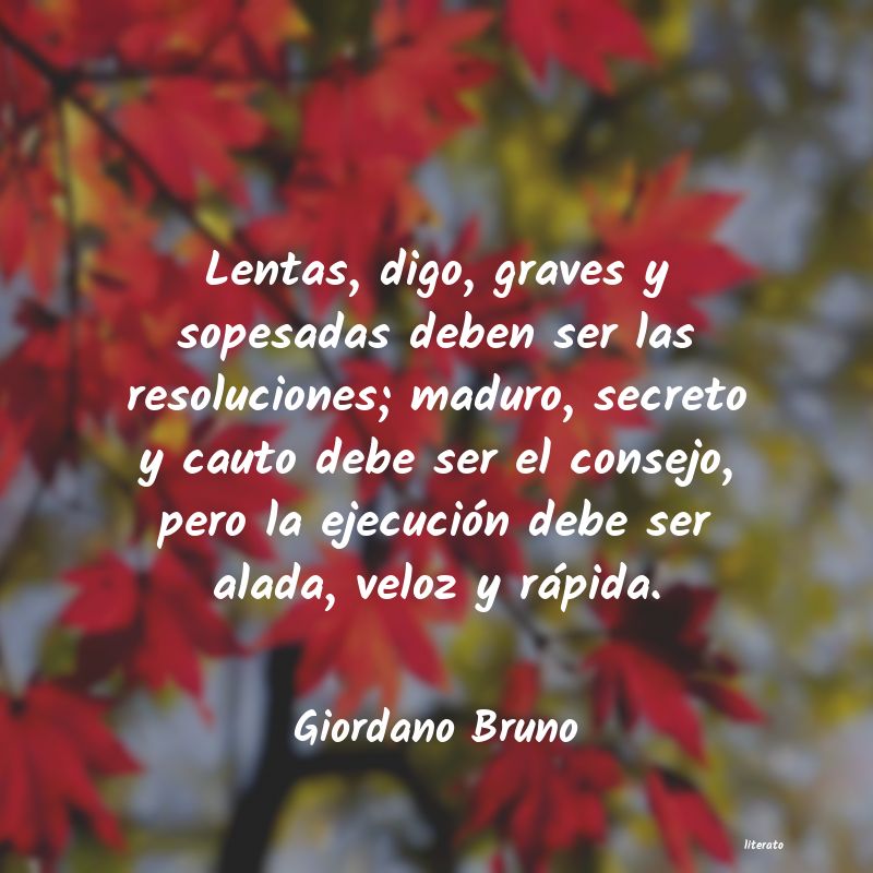 Frases de Giordano Bruno