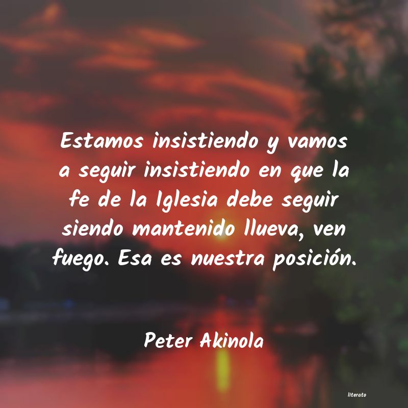 Frases de Peter Akinola
