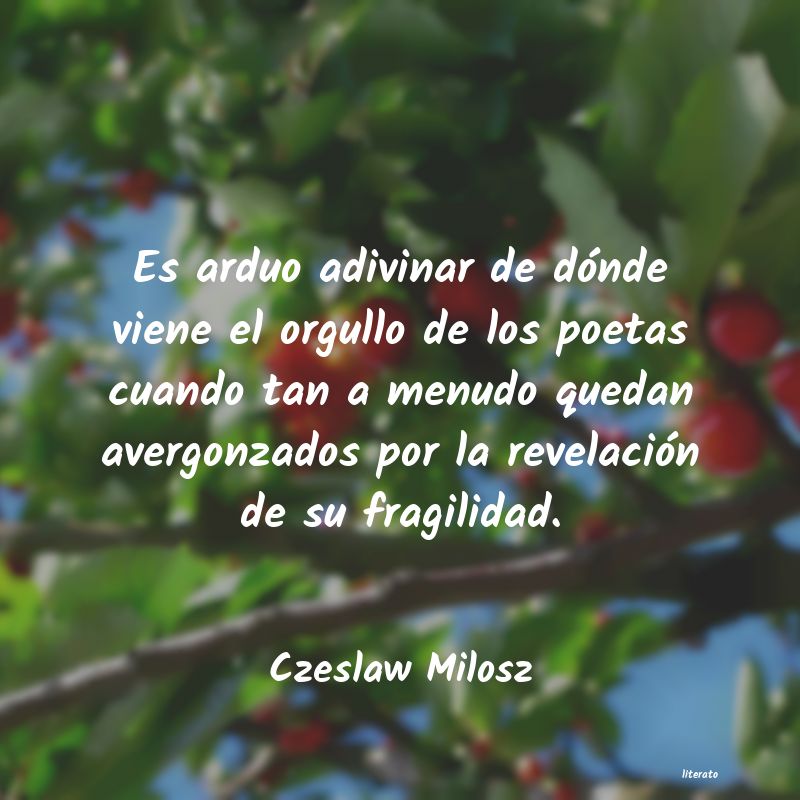 frases de Czeslaw Milosz