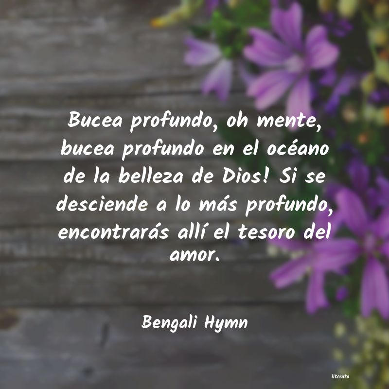 Frases de Bengali Hymn