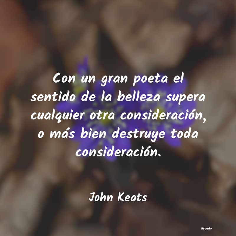 Frases de John Keats