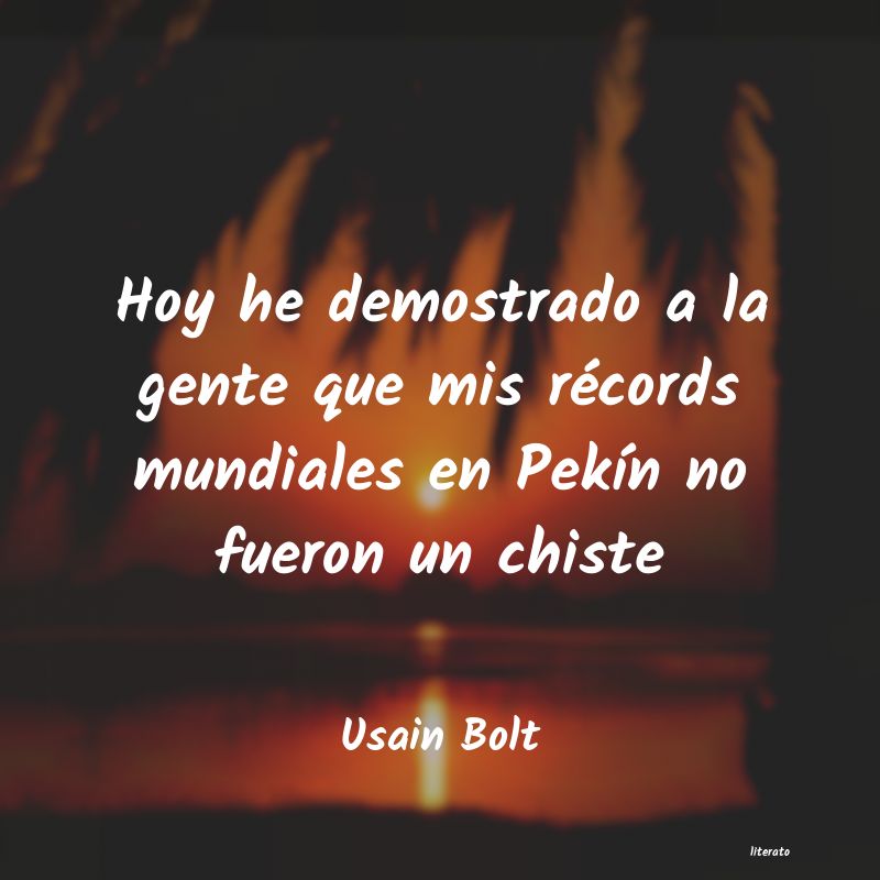 Frases de Usain Bolt