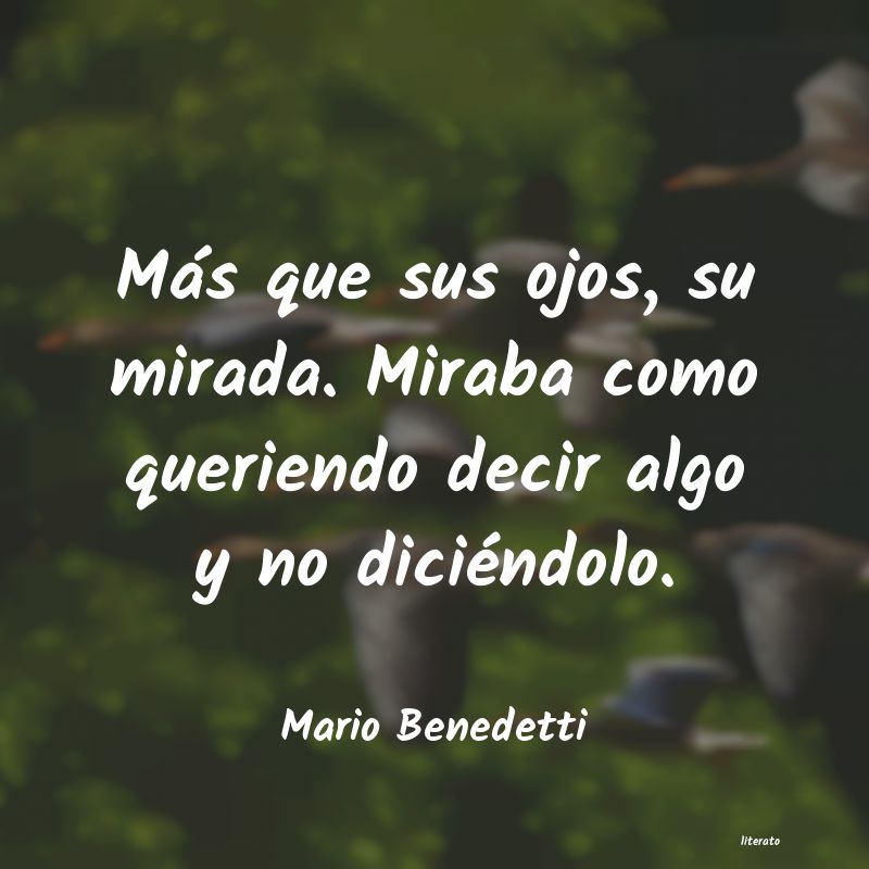 Mario Benedetti: Más que sus ojos, su mirada.