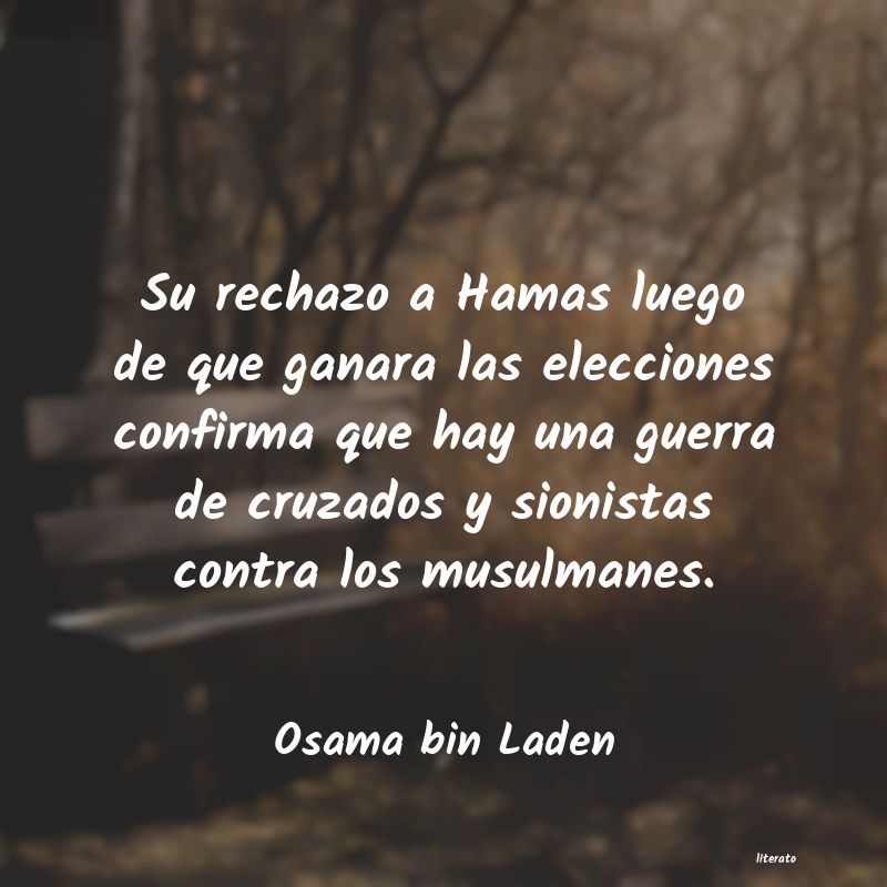 frases de Osama bin Laden