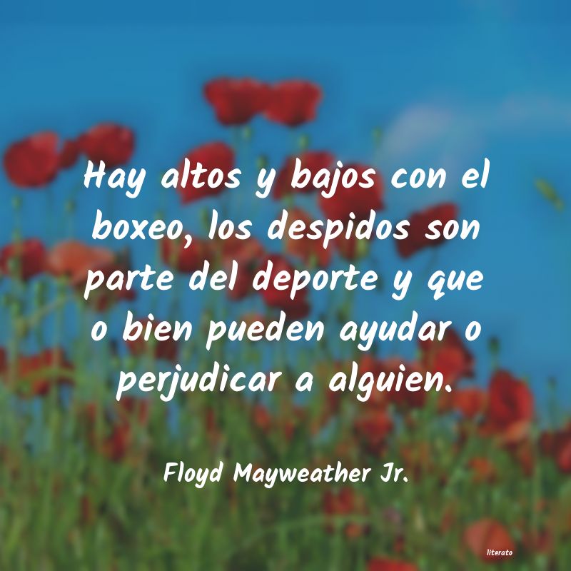 Frases de Floyd Mayweather Jr.