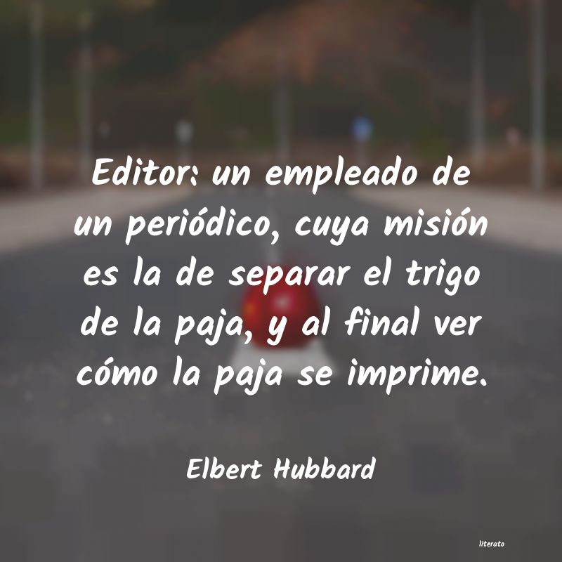 Frases de Elbert Hubbard