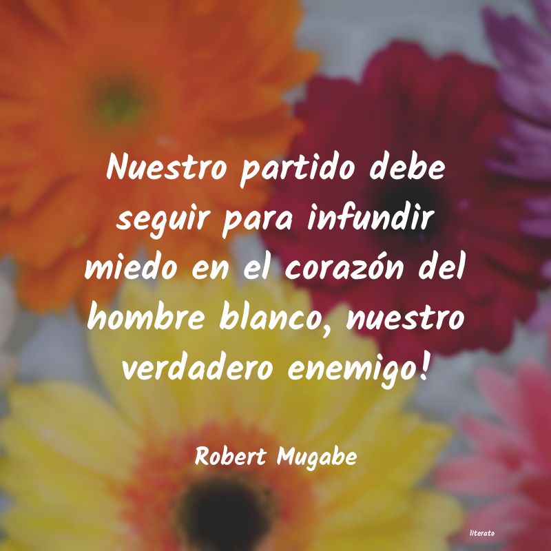 frases de Robert Mugabe