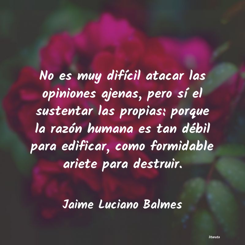 Frases de Jaime Luciano Balmes