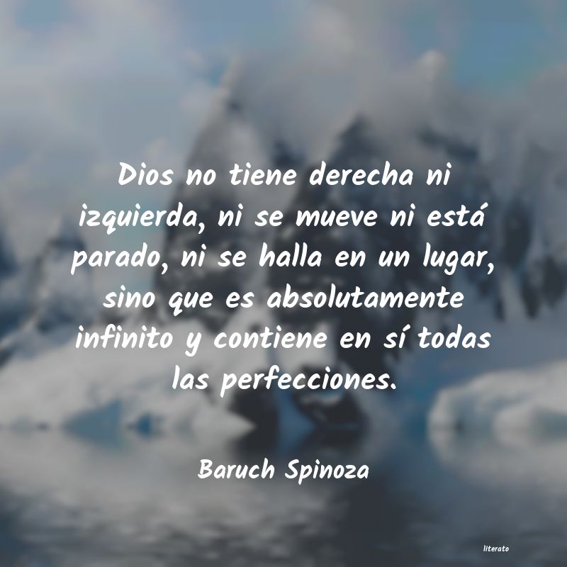 Baruch Spinoza: Dios no tiene derecha ni izqui