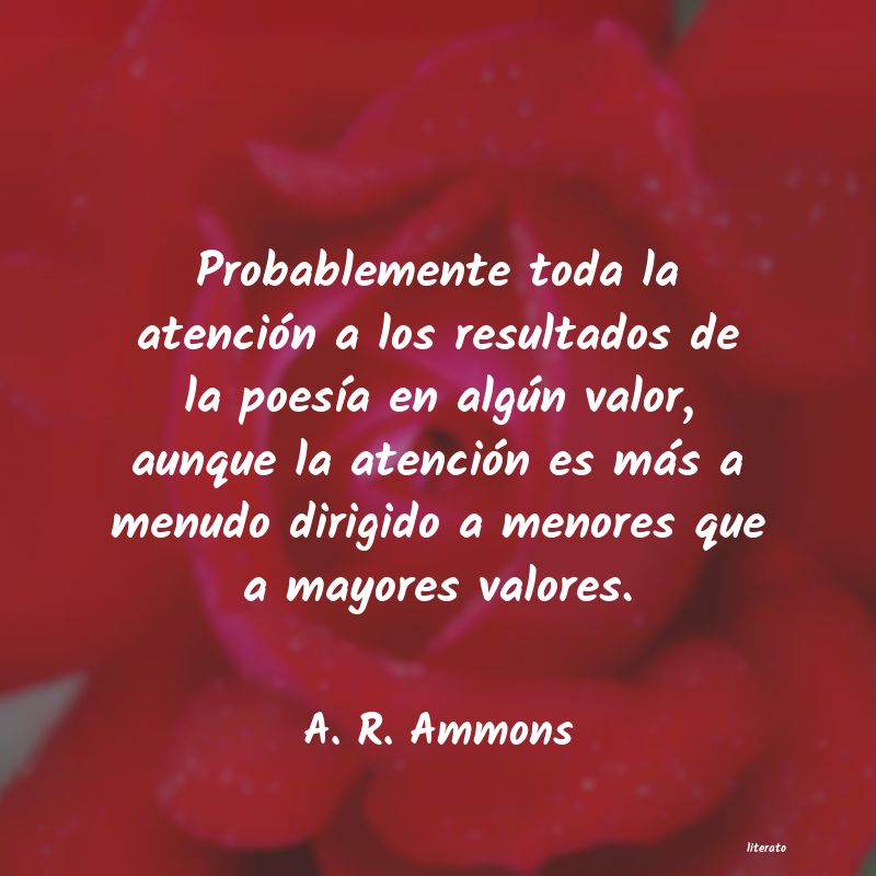 Frases de A. R. Ammons