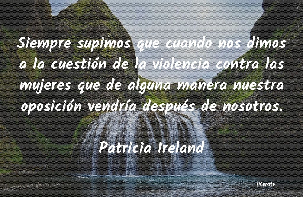 Frases de Patricia Ireland