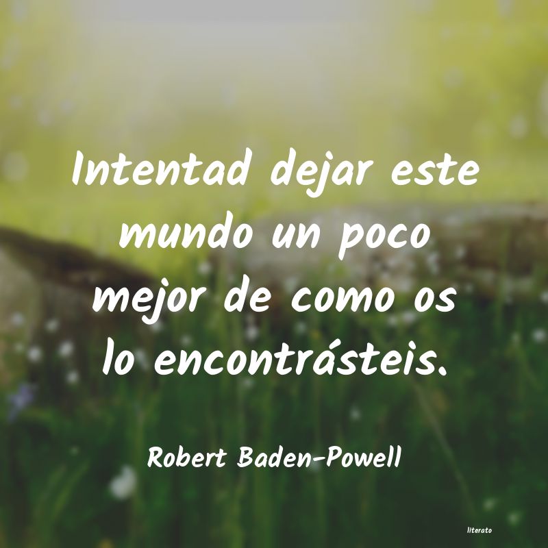 frases de Robert Baden-Powell